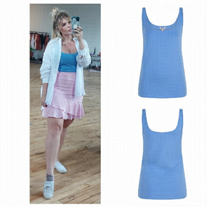 NWT ESQUALO Blue Basic Singlet Camisole